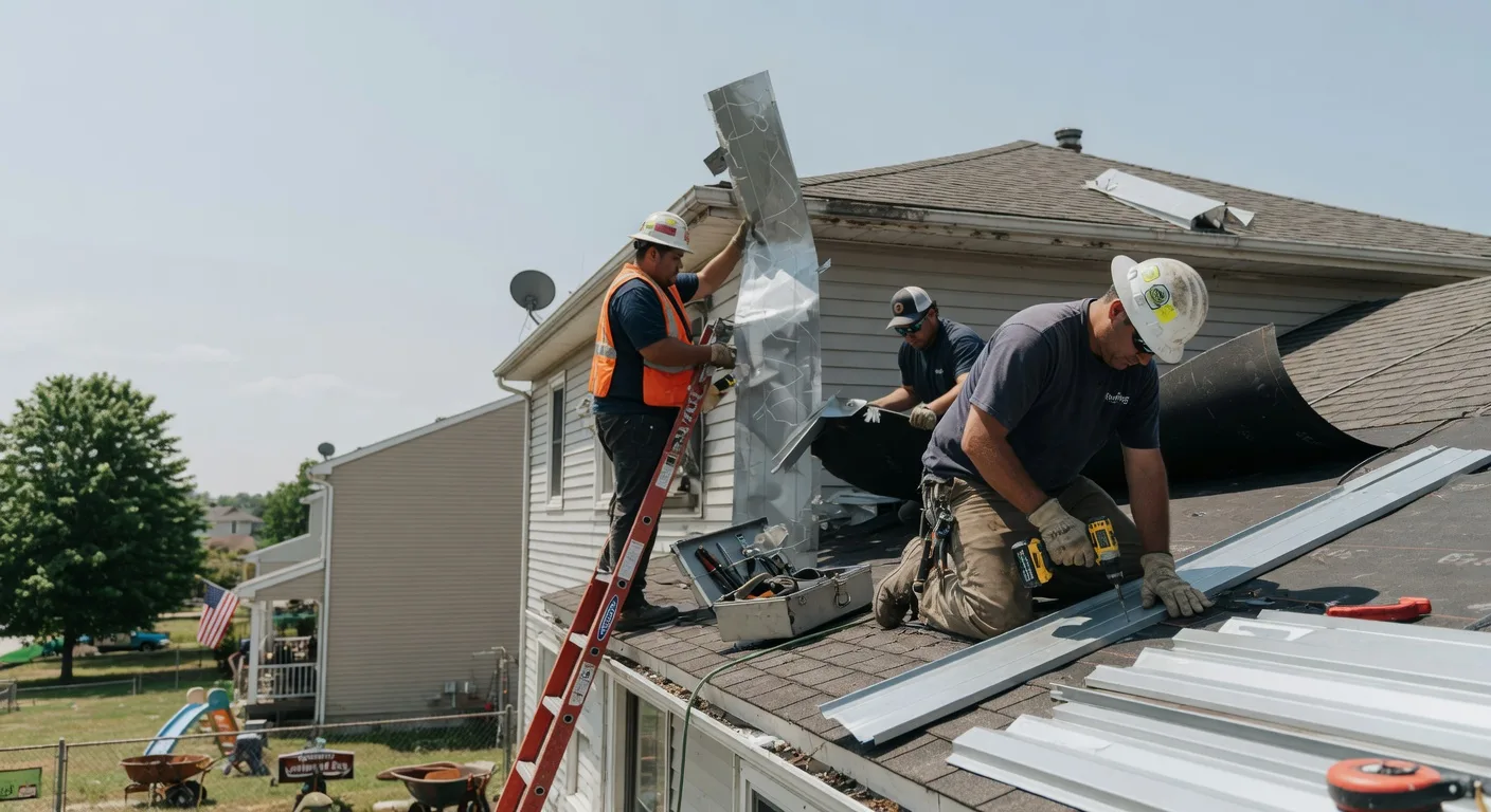 Storm Damage Metal Roof Repair in Belmont, WV